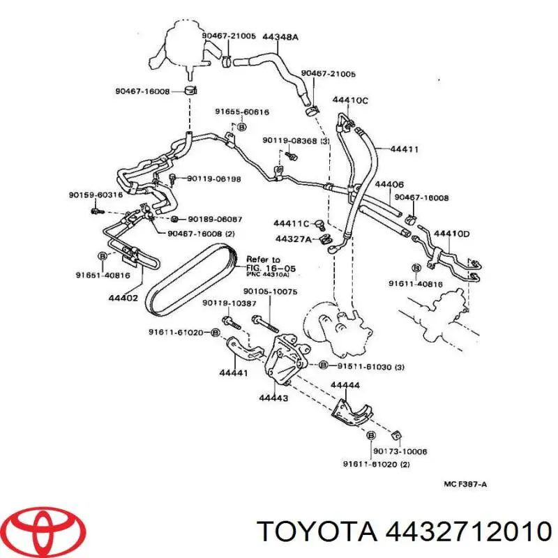 Do koszyka 4432712010 Toyota 