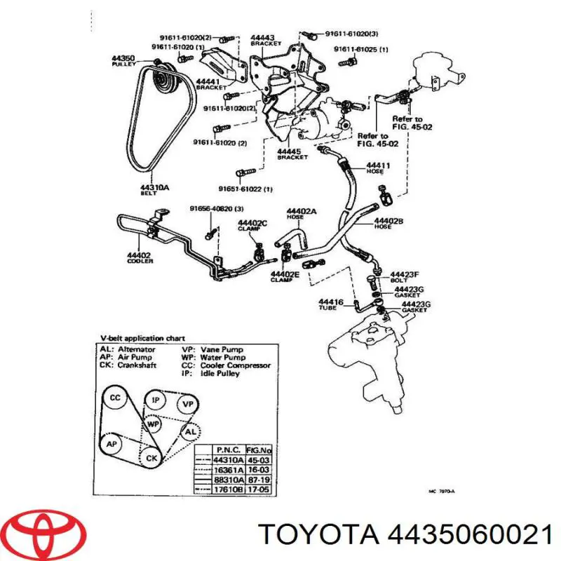 4435060020 Toyota Rolka napinacza paska napędowego