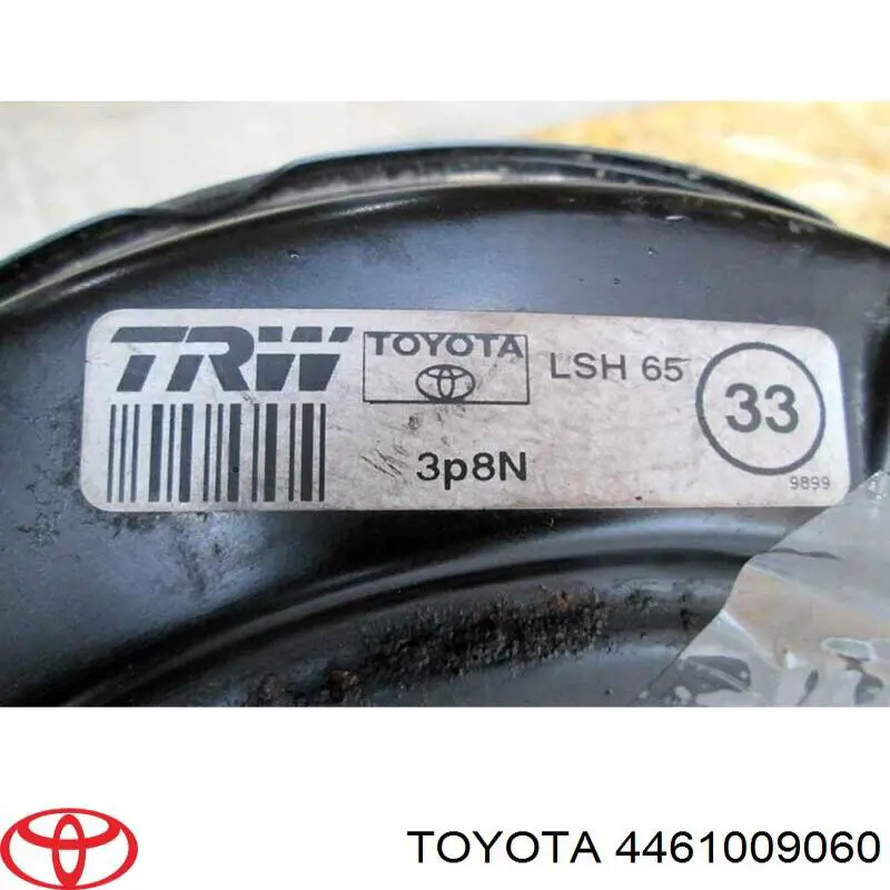 Wzmacniacz próżniowy hamulców Toyota Corolla VERSO minivan (E12J) (2001 - 2004) cena, od 80,05 USD