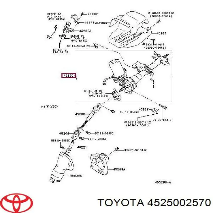 4520002241 Toyota Kolumna (wał) kierownicza (kierownicy)