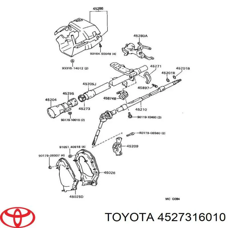 Do koszyka 4527316010 Toyota Tuleja kolumny kierowniczej
