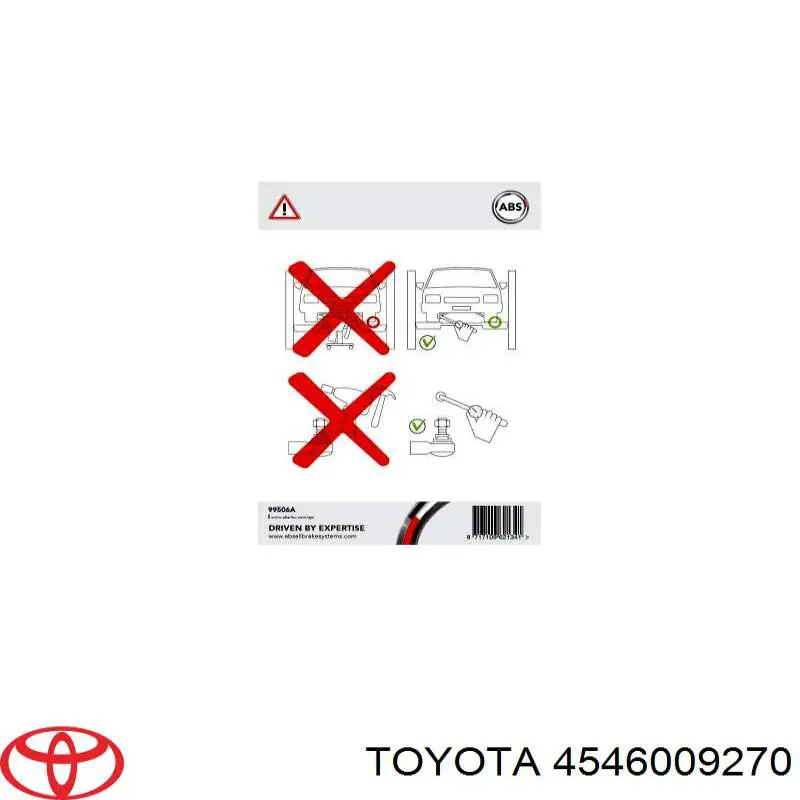 4546009270 Toyota Końcówka drążka kierowniczego zewnętrzna