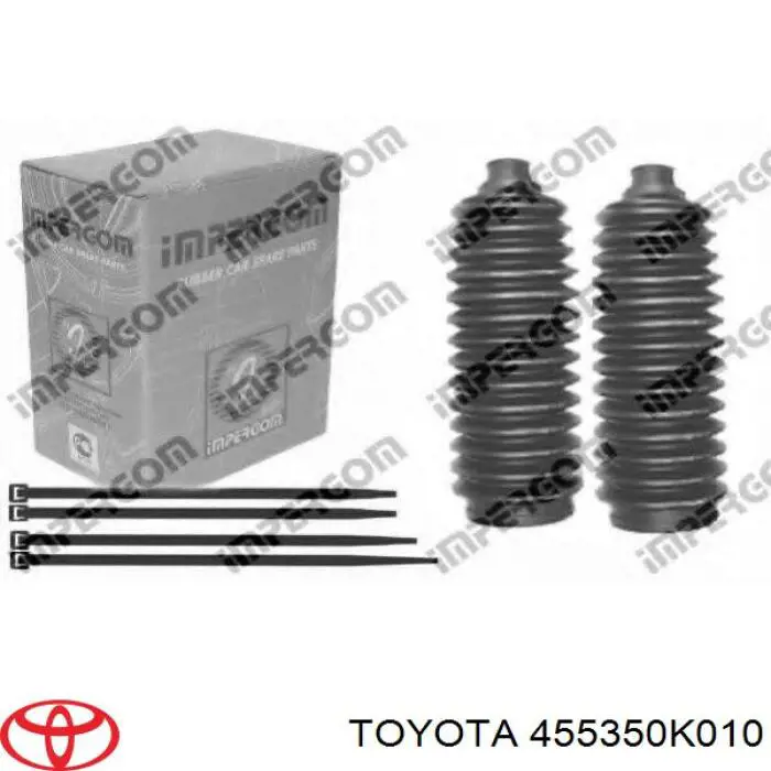Osłona mechanizmu kierowniczego (maglownicy) lewa Toyota 455350K010 cena, od 16,16 USD