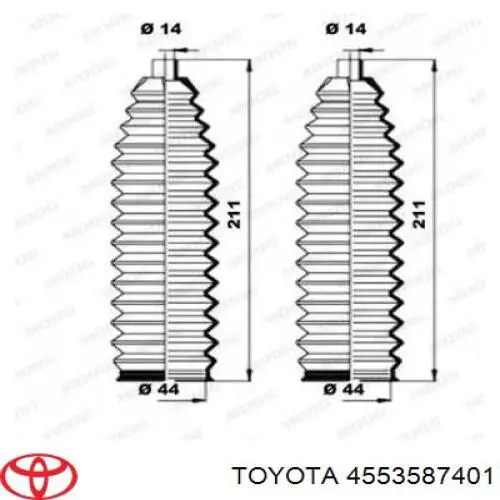 Osłona mechanizmu kierowniczego (maglownicy) do Daihatsu Terios I J100, J102, J122