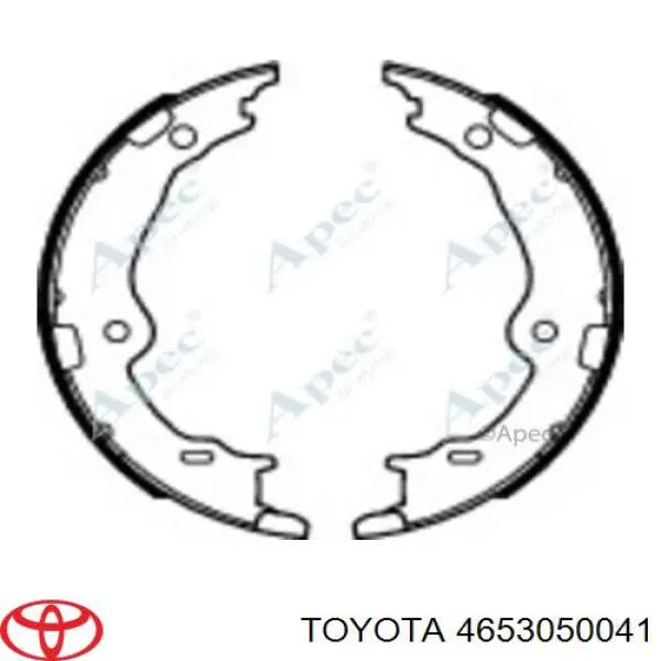 Do koszyka 4653050041 Toyota Klocki hamulca ręcznego