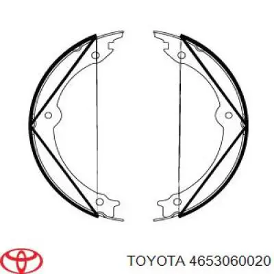 Do koszyka 4653060020 Toyota Klocki hamulca ręcznego
