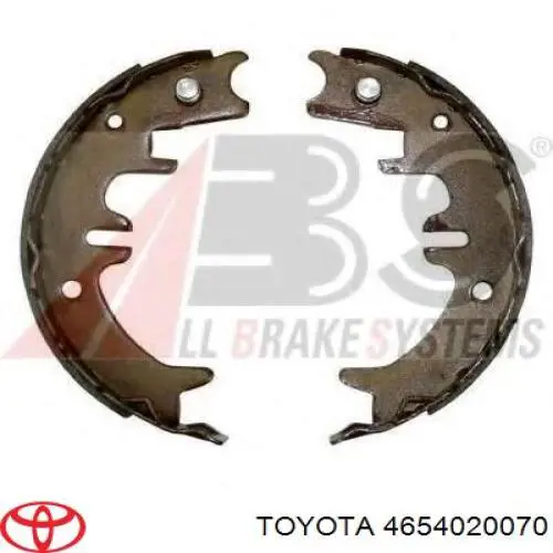Klocki hamulca ręcznego Toyota 4654020070 cena, od 26,25 USD