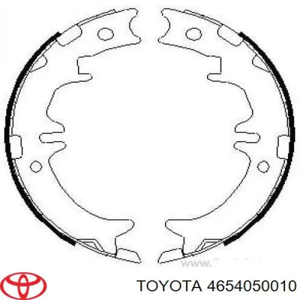 Do koszyka 4654050010 Toyota Klocki hamulca ręcznego