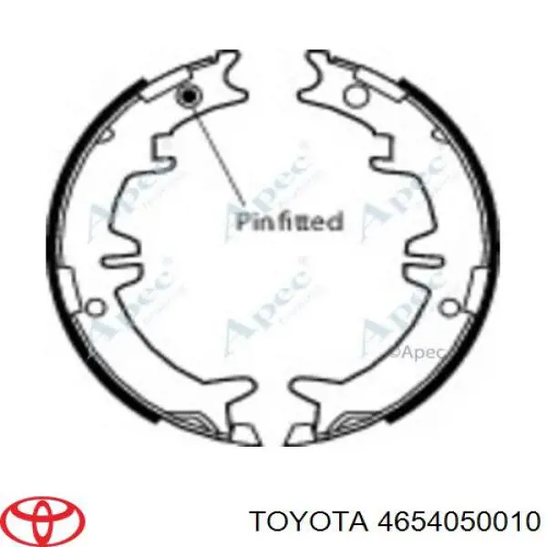 4654050010 Toyota Klocki hamulca ręcznego