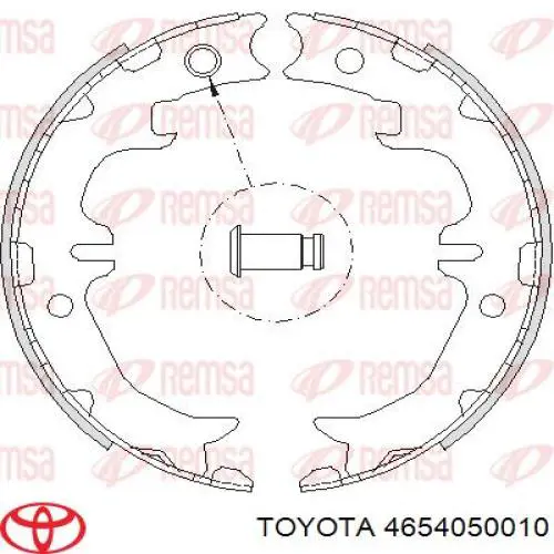 Do koszyka 4654050010 Toyota Klocki hamulca ręcznego