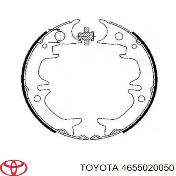 4655020050 Toyota klocki hamulca ręcznego