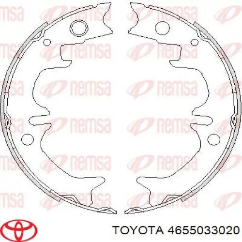4655033020 Toyota Klocki hamulca ręcznego