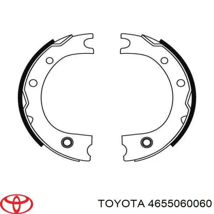 Do koszyka 4655060060 Toyota Klocki hamulca ręcznego