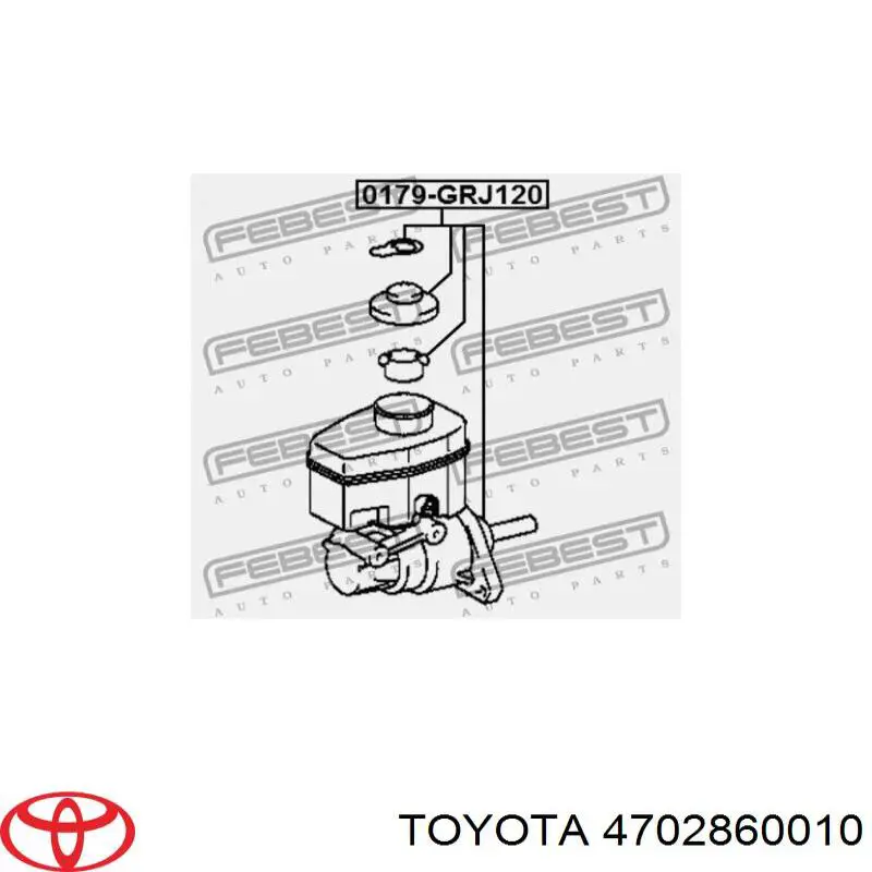 4702860010 Toyota Główny cylinder hamulców