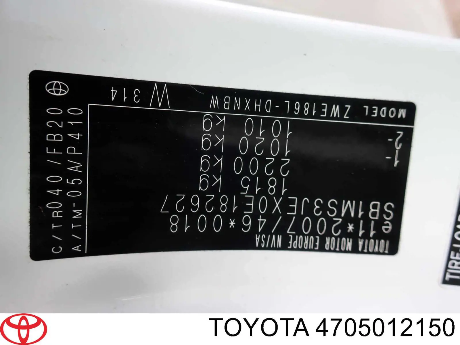  Toyota 4705012150 cena, od 820,64 USD