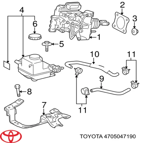 Główny cylinder hamulców Toyota Prius hatchback (ZVW30) (2009 - 2016) cena, od 6672,30 USD