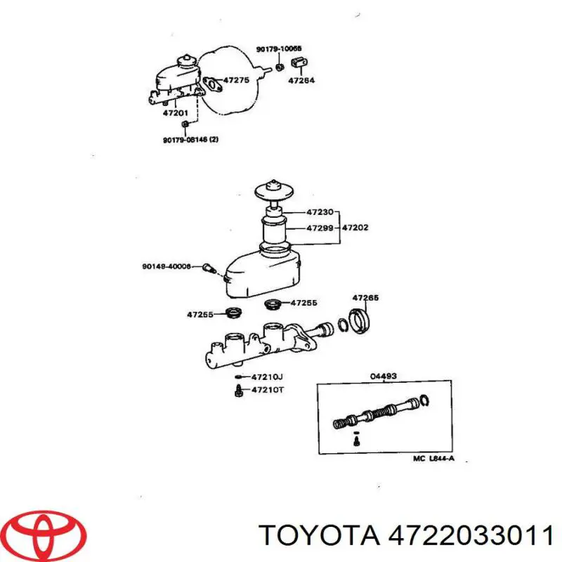 Zbiorniczek głównego cylindra hamulcowego (płynu hamulcowego) Toyota Camry III sedana (V10) (1991 - 1996) cena, od 326,81 USD