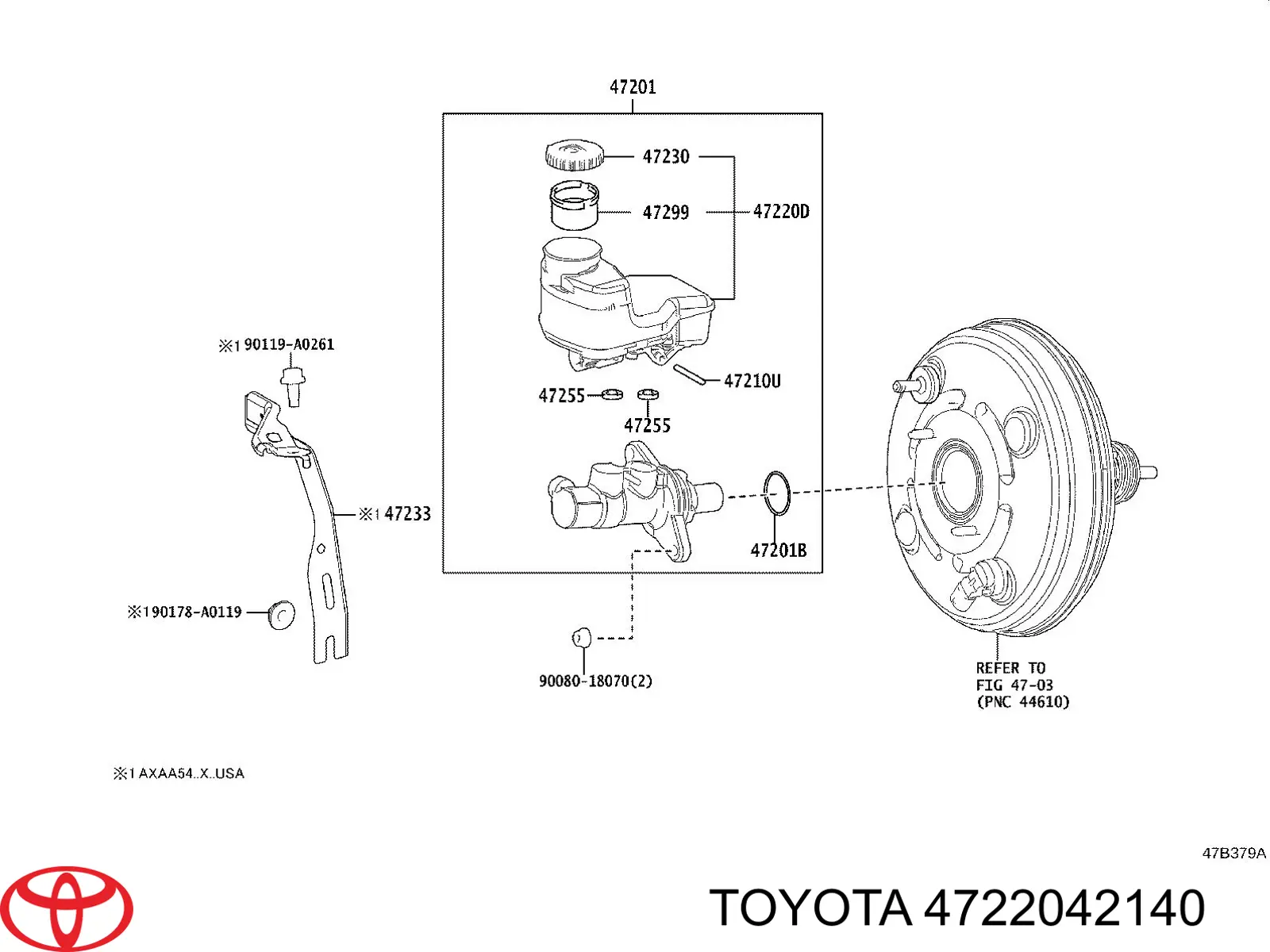 Zbiorniczek głównego cylindra hamulcowego (płynu hamulcowego) Toyota RAV4 V SUV (A5,H5) (2018 - 2025) cena, od 59,87 USD