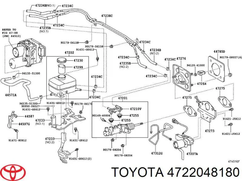 Zbiorniczek głównego cylindra hamulcowego (płynu hamulcowego) do Lexus RX 300/330/350/400H U3