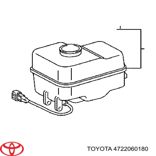 Zbiorniczek głównego cylindra hamulcowego (płynu hamulcowego) do Toyota Land Cruiser PRADO J150