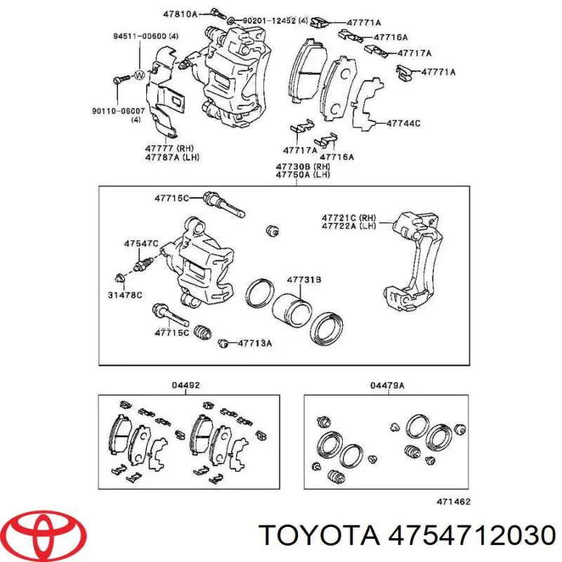 Odpowietrznik zacisku hamulcowego tylnego Toyota 4Runner (GRN21, UZN21)