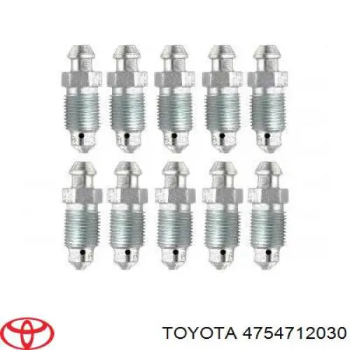 Do koszyka 4754712030 Toyota Odpowietrznik zacisku hamulcowego tylnego