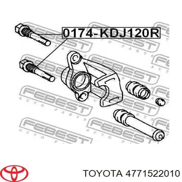 4771522010 Toyota prowadnica zacisku tylnego