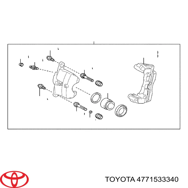 4771533340 Toyota Prowadnica zacisku przedniego dolna