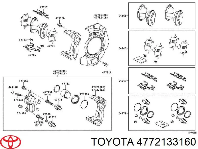 Toyota 4772133160 cena, od 147,46 USD