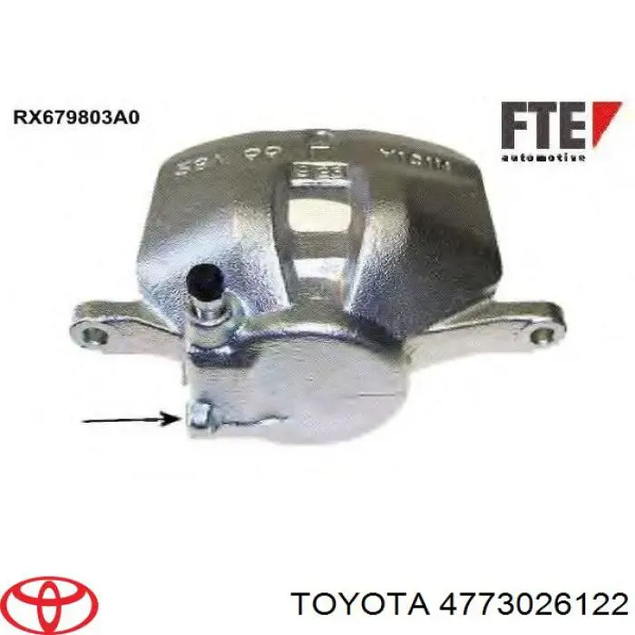 Zacisk hamulcowy przedni prawy 4773026122 Toyota