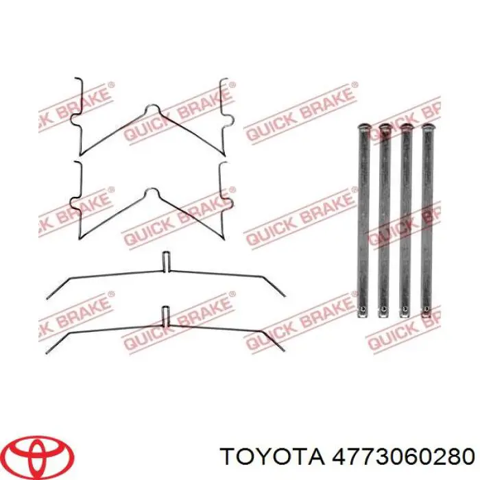 Do koszyka 4773060280 Toyota Zacisk hamulcowy przedni prawy