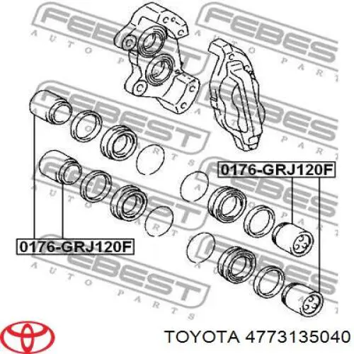 Tłoczek zacisku hamulcowego przedniego Toyota 4773135040 cena, od 14,57 USD