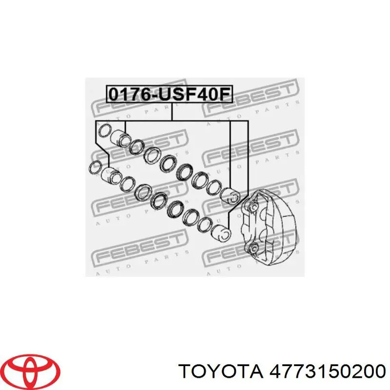 Tłoczek zacisku hamulcowego przedniego Toyota 4773150200 cena, od 10,75 USD