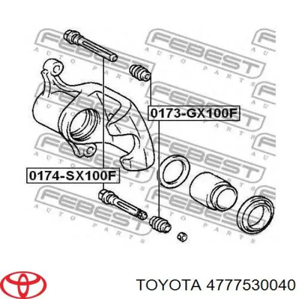 Osłona prowadnicy zacisku hamulcowego przedniego Toyota 4777530040 cena, od 3,72 USD