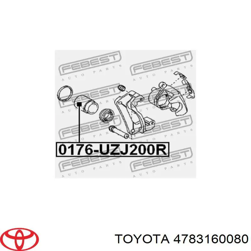 4783160080 Toyota Tłoczek zacisku hamulca tylnego