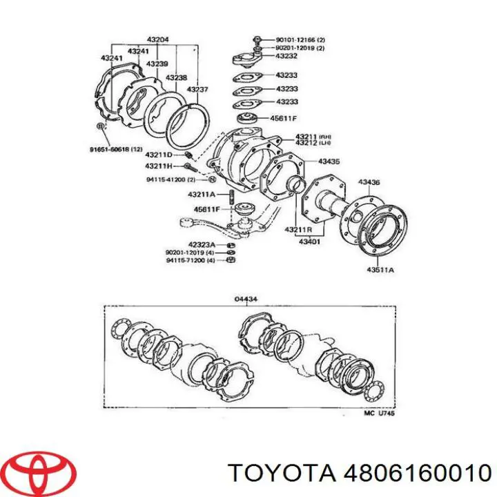 Silentblock przedniego wahacza dolnego Toyota 4806160010 cena, od 13,83 USD