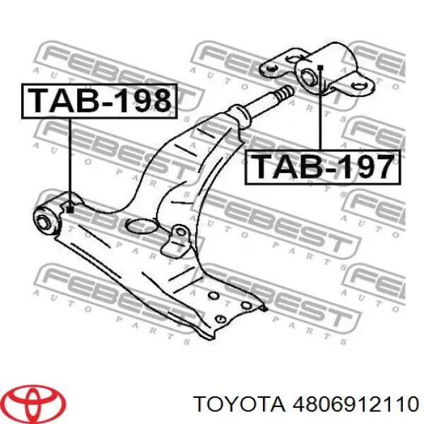 Wahacz zawieszenia przedniego dolny lewy Toyota Corolla liftback (E9) (1987 - 1992) cena, od 353,70 USD