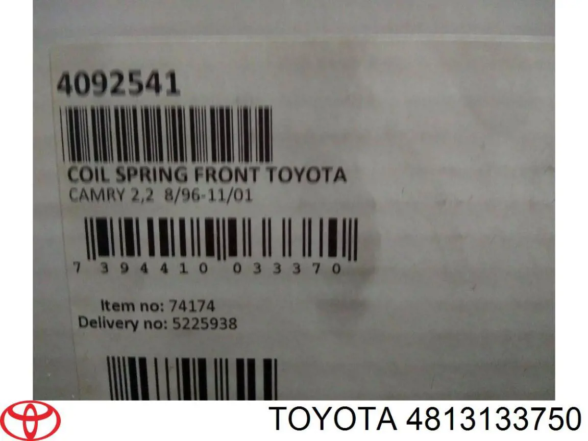 Sprężyna przednia Toyota 4813133750 cena, od 48,49 USD