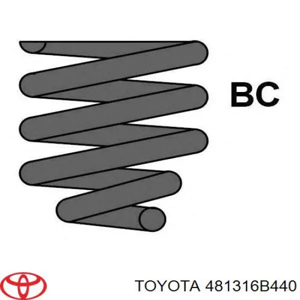 481316B440 Toyota Sprężyna przednia lewa