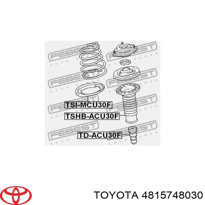 Do koszyka 4815748030 Toyota Osłona amortyzatora przedniego