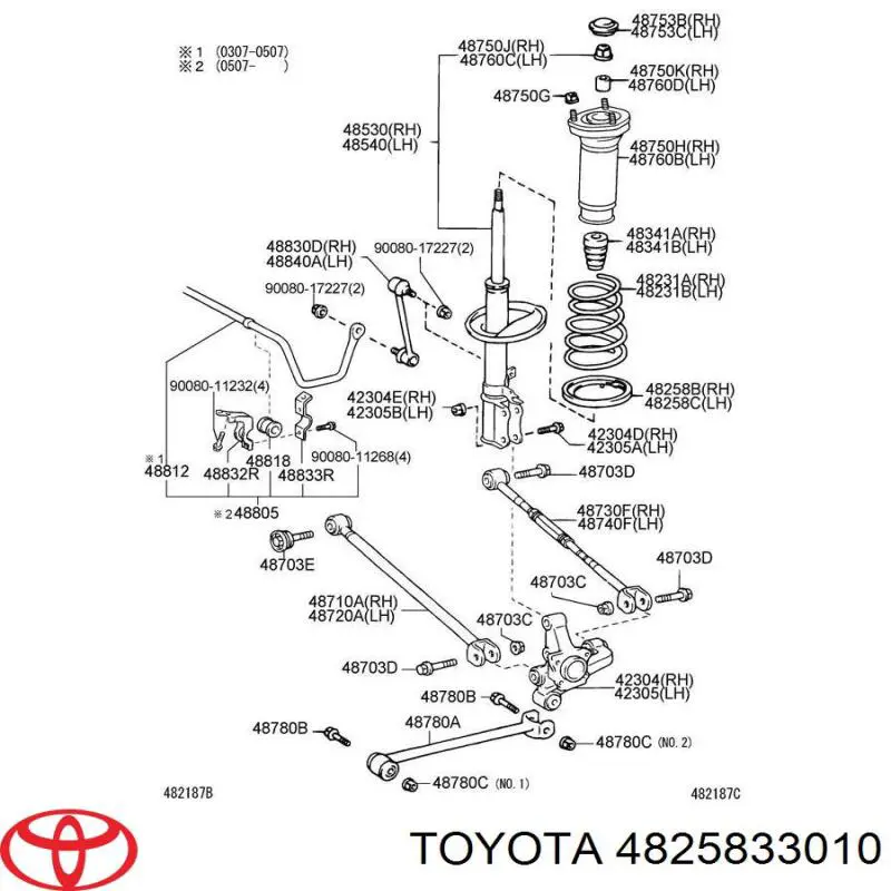  Toyota 4825833010 cena, od 25,49 USD