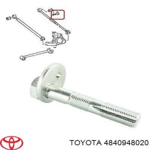 Śruba regulacji tylnego wahacza (dla zbieżności), wewnętrzny Toyota 4840948020 cena, od 14,08 USD