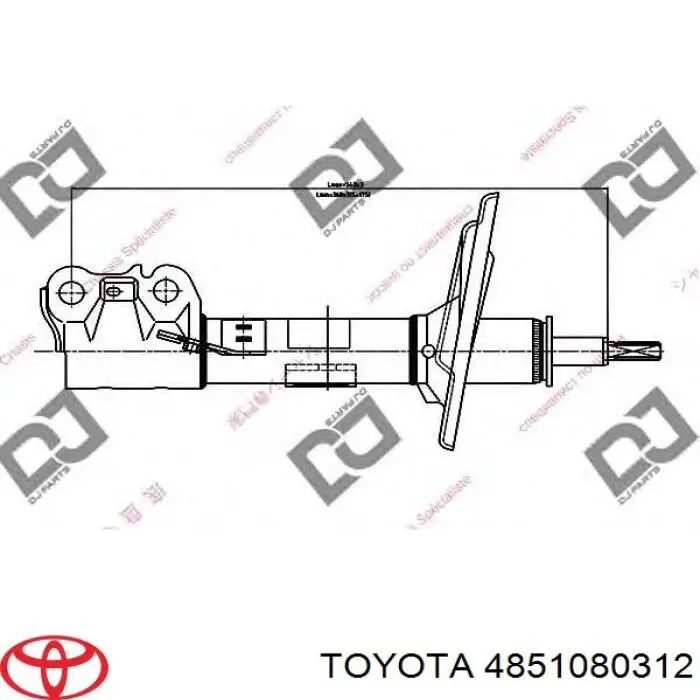 Amortyzator przedni prawy Toyota 4851080312 cena, od 61,93 USD