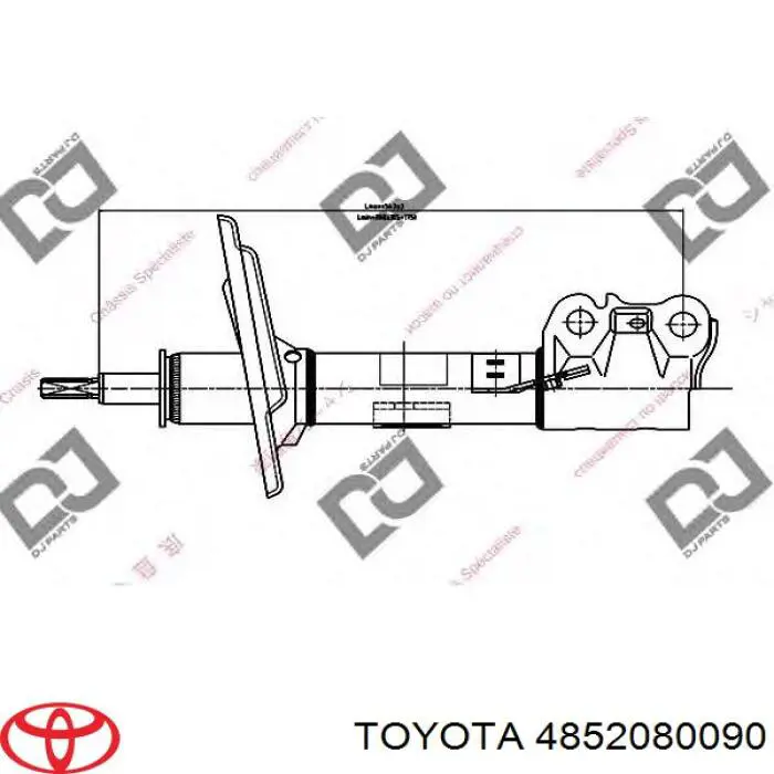 Do koszyka 4852080090 Toyota Amortyzator przedni lewy