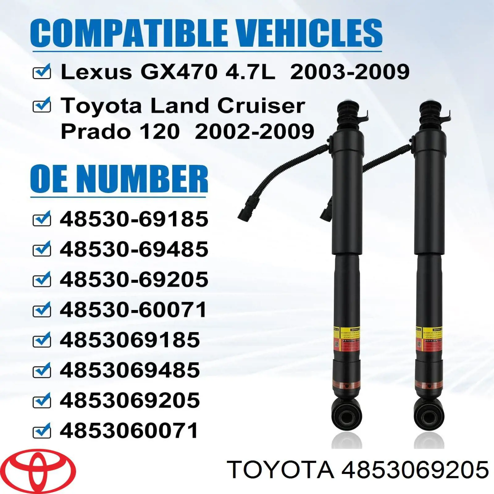 4853069205 Toyota Amortyzator tylny