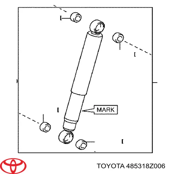 Amortyzator tylny prawy Toyota 485318Z006 cena, od 89,80 USD