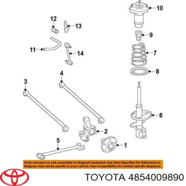 339219 Kayaba Amortyzator tylny lewy