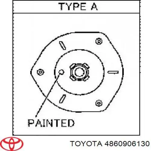 Poduszka amortyzatora przedniego Toyota 486090E020 cena, od 52,19 USD