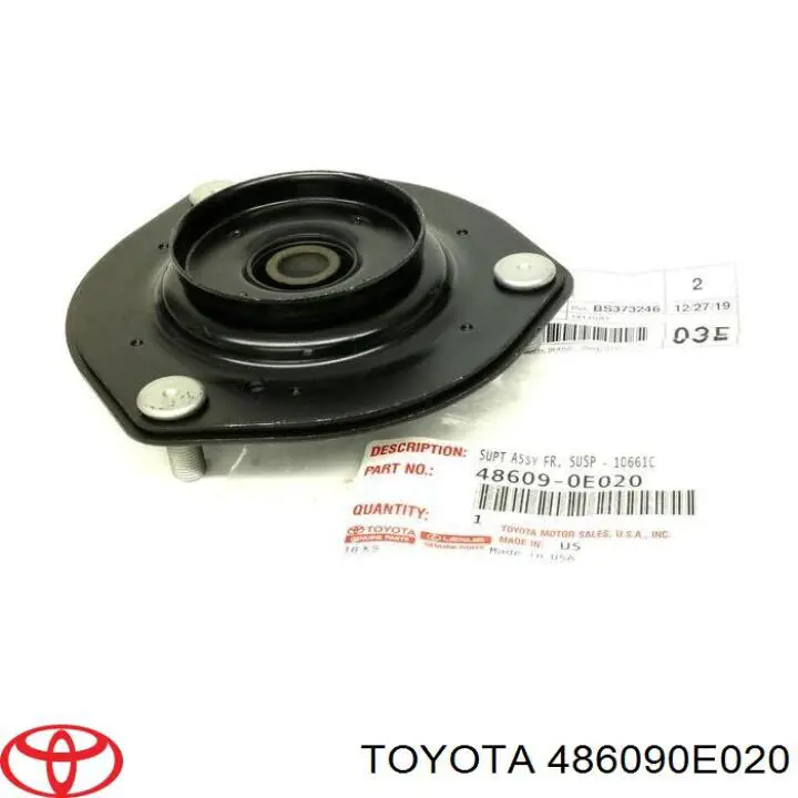 486090E020 Toyota poduszka amortyzatora przedniego