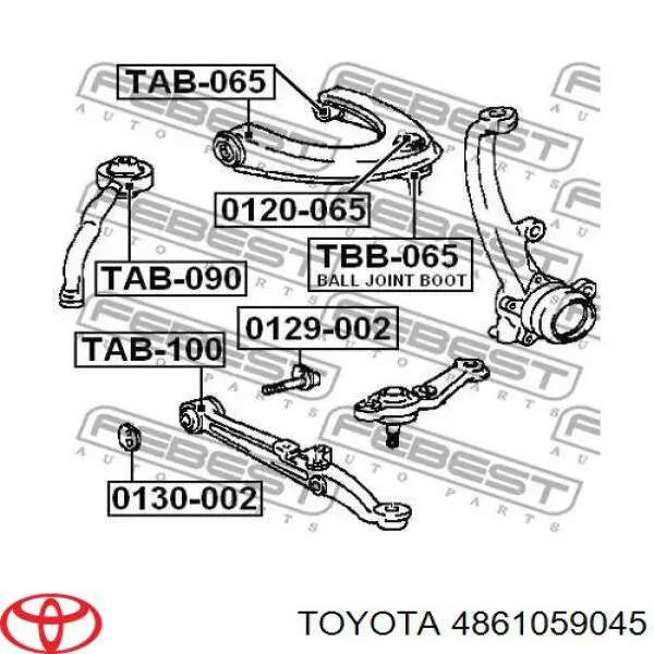 Do koszyka 4861059045 Toyota Wahacz zawieszenia przedniego prawy górny